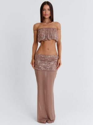 MAXI SKIRT TAUPE