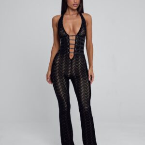 JUMPSUIT BLACK BURNOUT